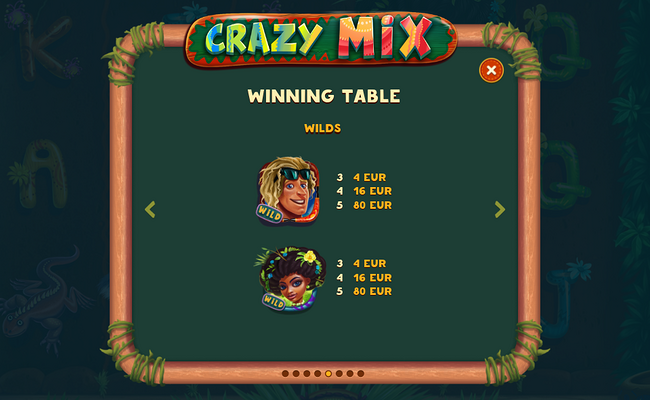 crazy mix paytable 1