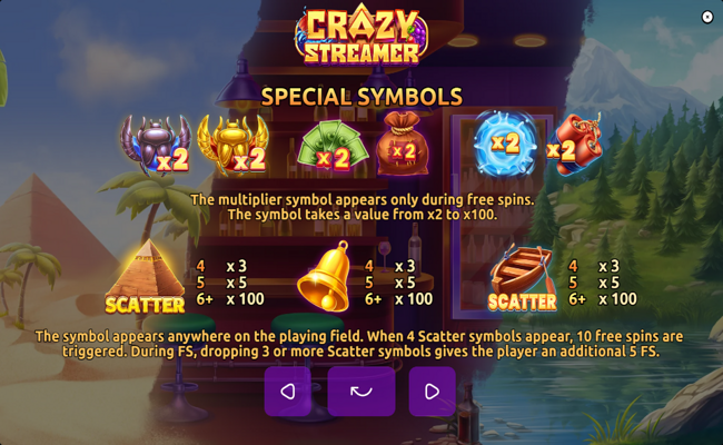 crazy streamer paytable 2