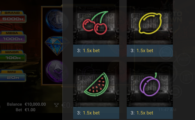 crypto crown 5 paytable 2
