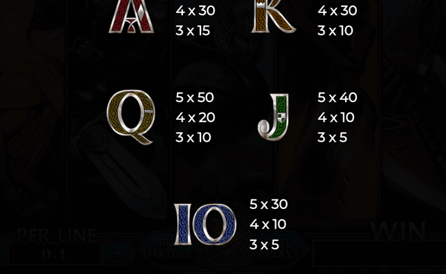 demi gods iii 15 lines paytable 4