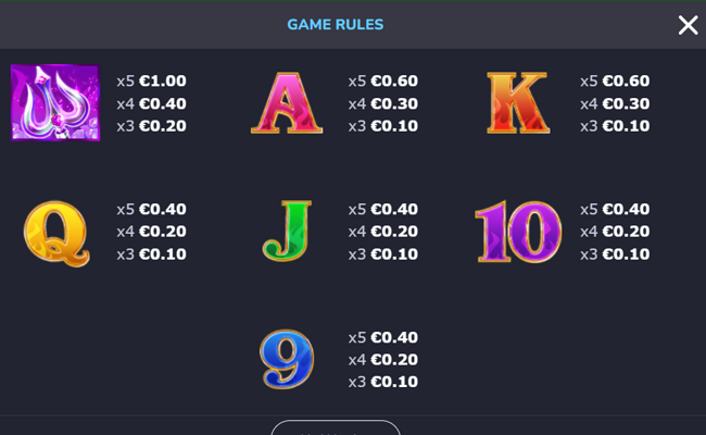 devils lock paytable 2