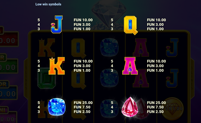 diamond charge extra paytable 1