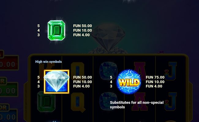 diamond charge extra paytable 2