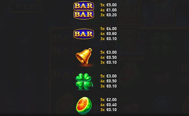 diamond explosion 777 paytable 1