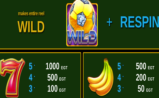 diamond plus football edition paytable 1