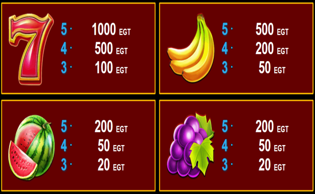 diamond plus paytable