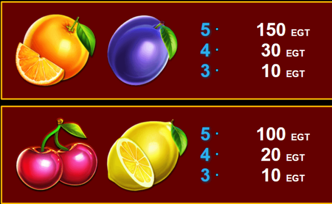 diamond plus paytable2