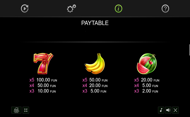 diamond plus valentines edition paytable 1