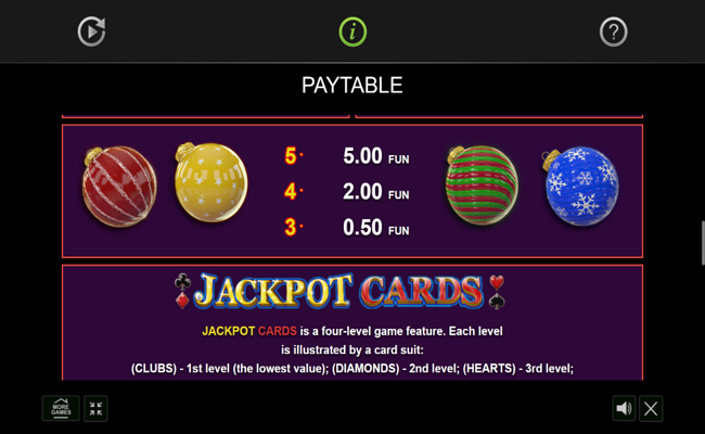 dice and roll christmas edition paytable 3