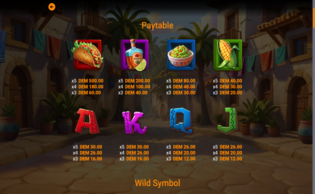 diegos spicy truck paytable 1