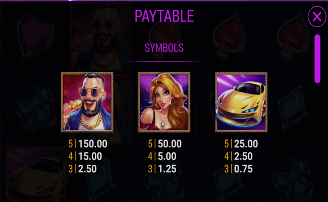 disco lights paytable