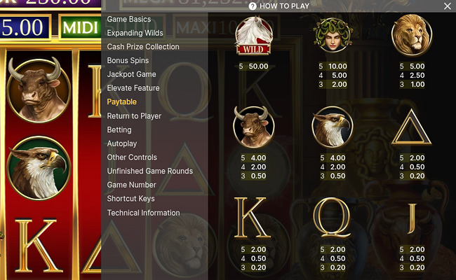 divine fortune gold paytable