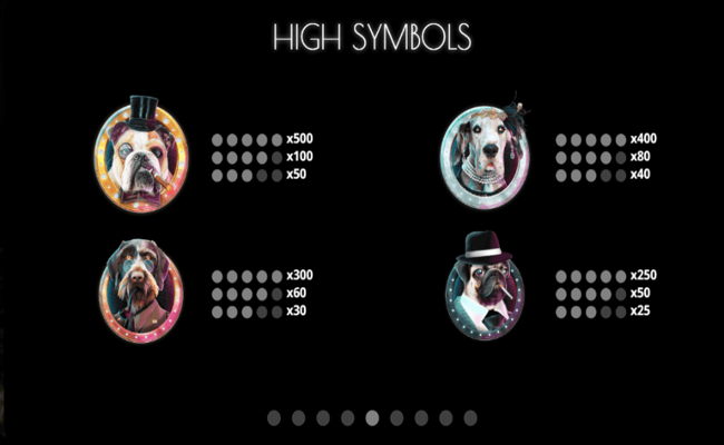 doggie diamonds paytable 1