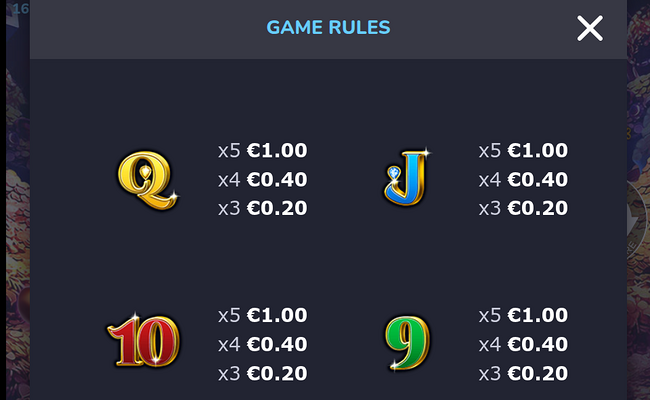 dreamy genie dollars and dreams paytable 3