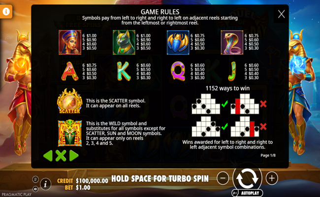 duel of night and day paytable 1