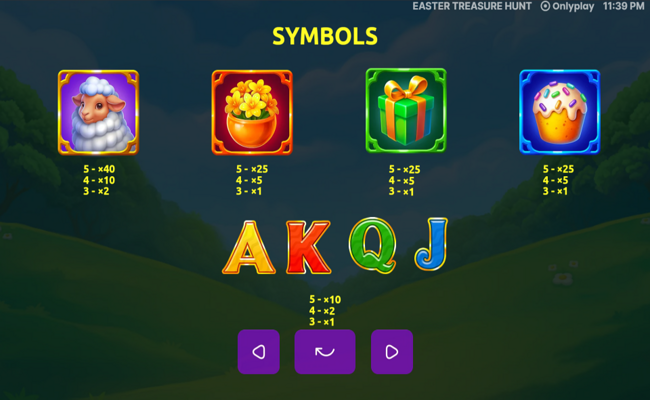 easter treasure hunt paytable 1
