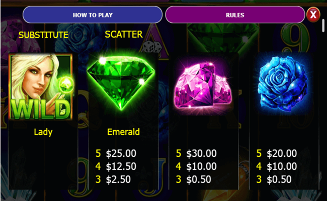 emerald dream paytable