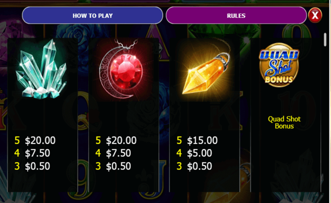 emerald dream paytable2