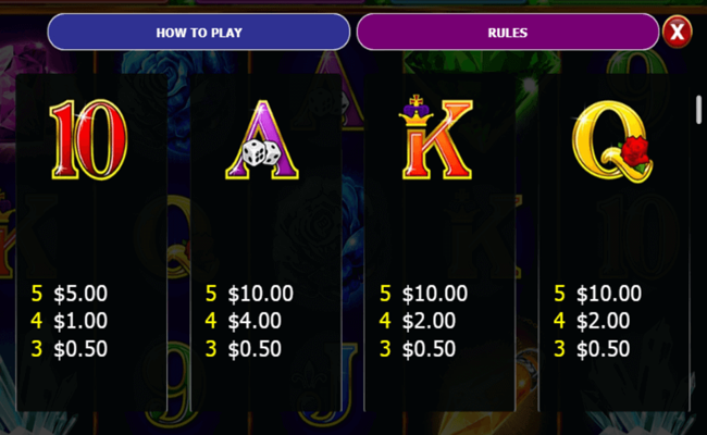 emerald dream paytable3