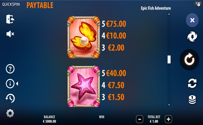 epic fish adventure paytable 2