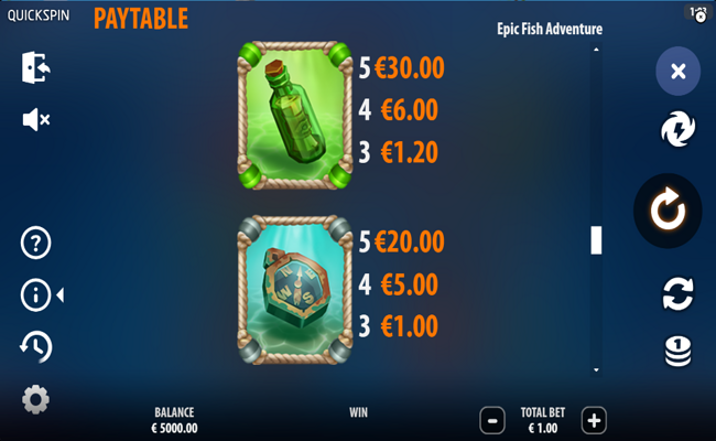 epic fish adventure paytable 3