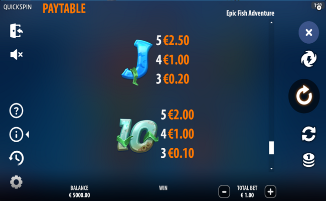 epic fish adventure paytable 6