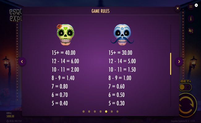 esqueleto explosivo 3 paytable 2