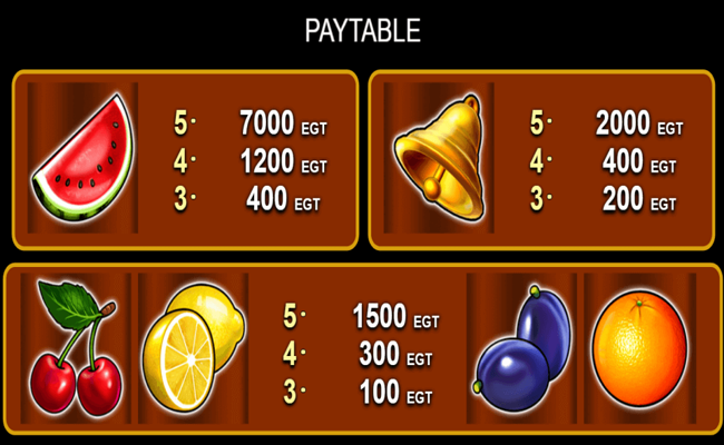 euro games technology shining crown paytable3