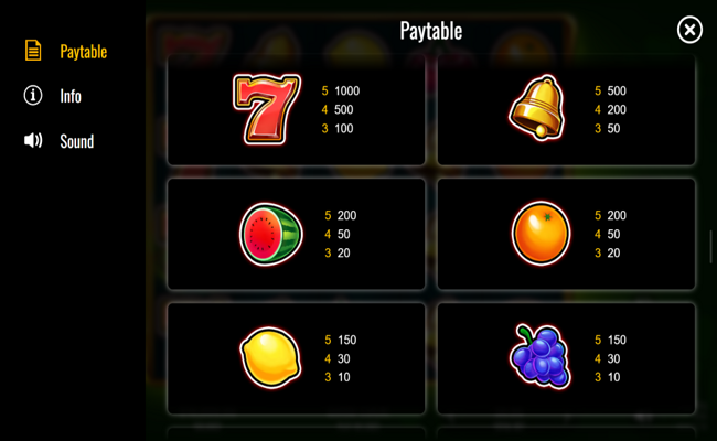 expanding wins paytable 1