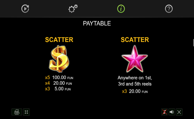 extra crown classic buy bonus paytable 1
