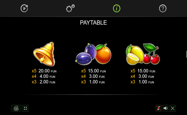 extra crown classic buy bonus paytable 3