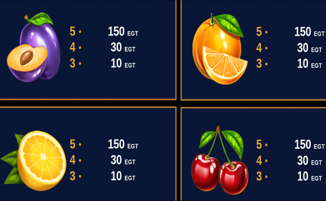 extra crown paytable 2