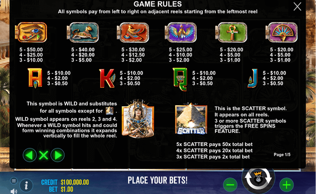 eye of the storm paytable