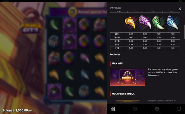 fang city paytable 2