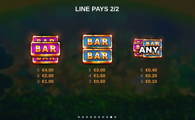 finnegans treasure 2 paytable 2