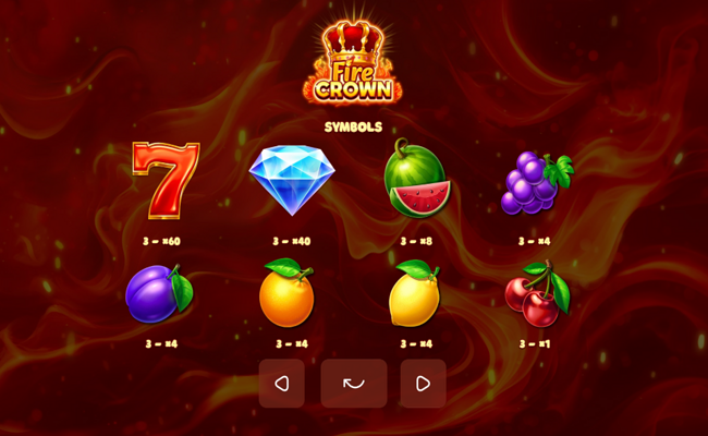 fire crown paytable