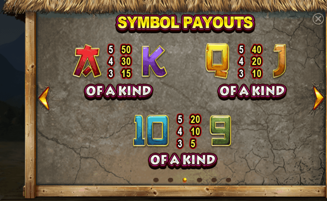 fire dragon paytable 3