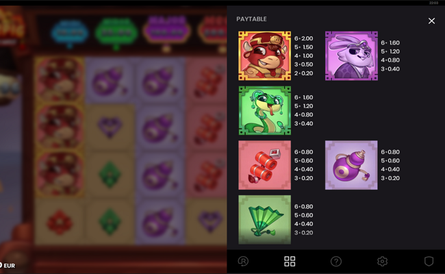 fire pig push ways paytable 1