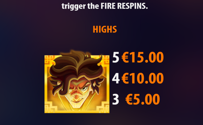 fire tale paytable 1