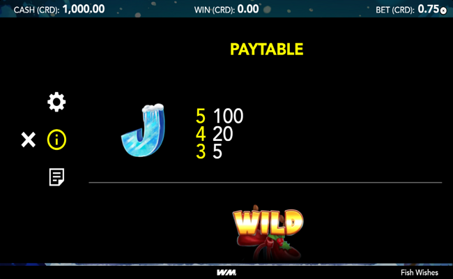 fish wishes paytable 3