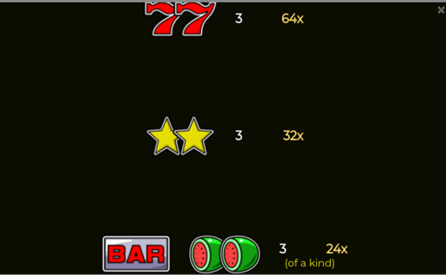 flaming fruit paytable