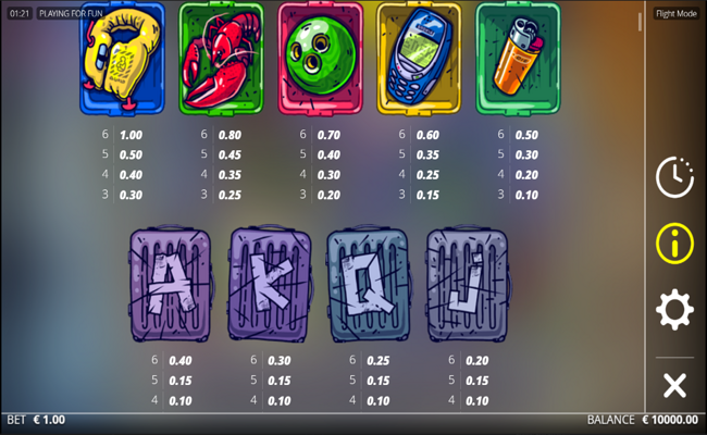 flight mode paytable