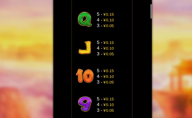 flying cai shen paytable 3