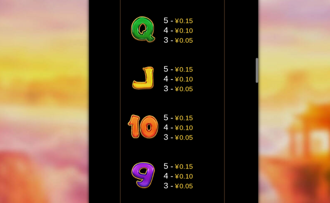 flying cai shen paytable 6