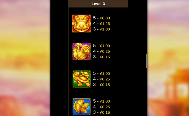 flying cai shen paytable 7