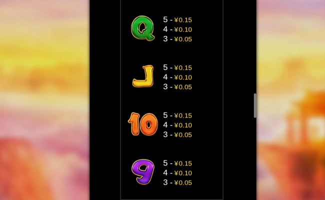 flying cai shen paytable 9