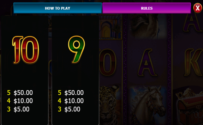 fortune falcon paytable4
