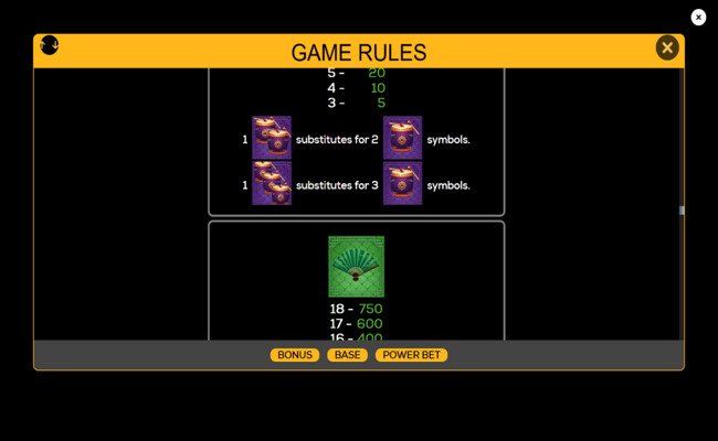 fortunes deluxeways paytable 5