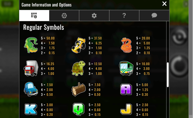 frogged paytable