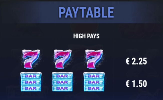 frozen joker paytable 1